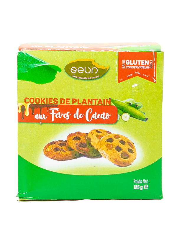 Seun cookies de plantain aux fèves de cacao